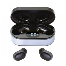 Platinet PM1050 Ασύρματα Ακουστικά Bluetooth V5.0 με θήκη, αδιάβροχα με ένδειξη φόρτισης, Μαύρα