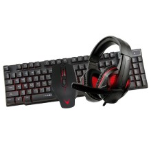 GAMING SET 4IN1 MOUSE/MOUSEPAD/HEADSET/KEYBOARD VARR SQUAD 01